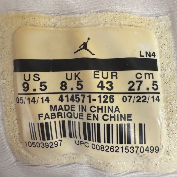 Nike Air Jordan 13 Retro Grey Toe Sneakers 2014 Men 9.5 414571-126 Leather Suede - Picture 14 of 14